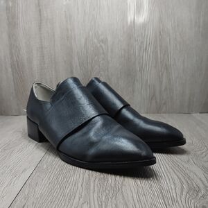 Tony Bianco Black Leather Loafers
